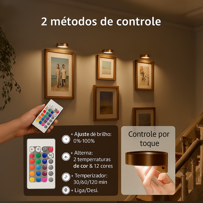 LumaGold – Luminária Moderna com Porta USB